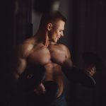 Muscular man in gym